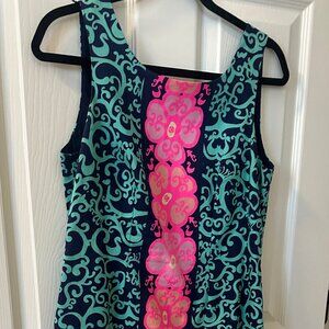 Lilly Pulitzer Fountain Hopping Delia Shift Dress Size 6